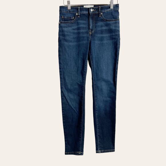 Everlane Mid-Rise Blue Stretch Denim Casual Skinny Jeans Size 26 Ankle - Picture 2 of 9